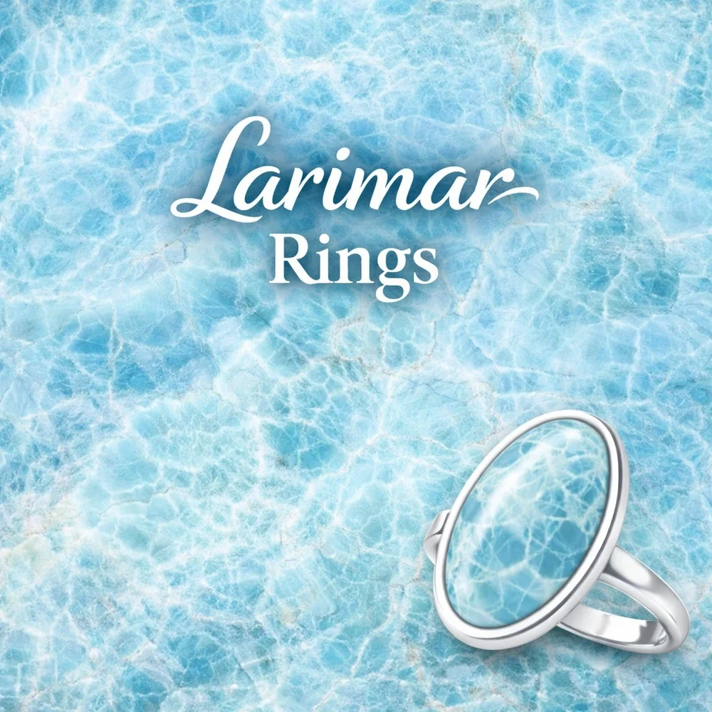Larimar rings
